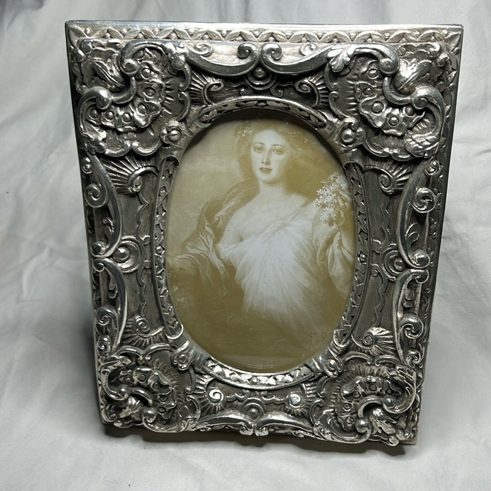 Gorgeous silver ornate picture frame